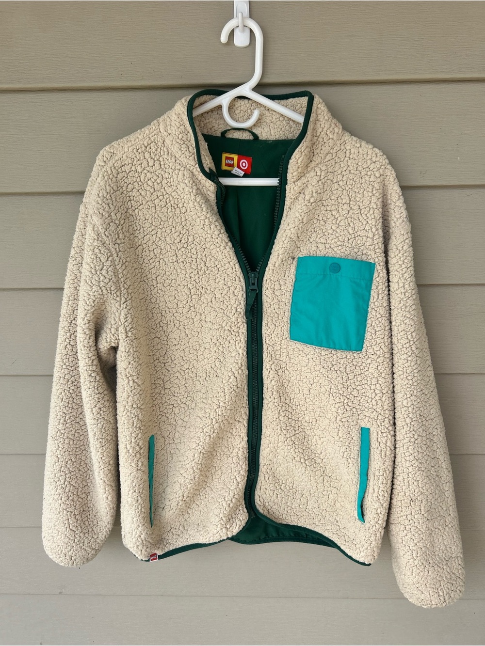 LEGO x Target Limited Edition Contrast Pocket Sherpa Fleece Jacket Cream